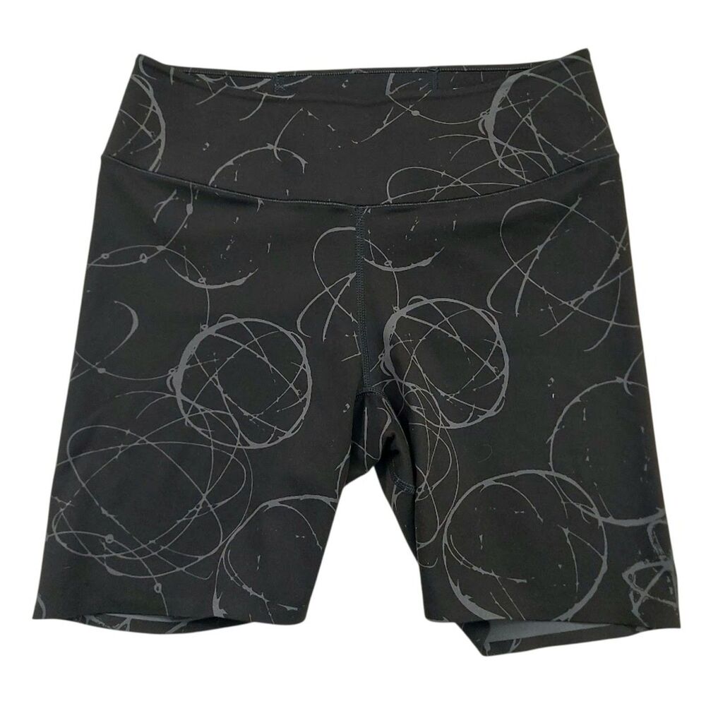 Uniqlo Airism Abstract Biker Shorts Womens Small Black Stretch Comfort Gym